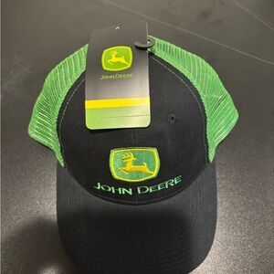John Deere Green and Black Cap